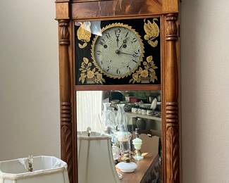 Asa Munger of Auburn, NY,  flat top shelf wall clock 