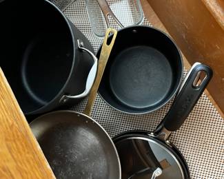 Nice kitchenware and pots and pans 