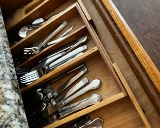2 sets of stainless flatware