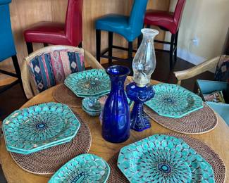 One of two different Talavera patterns 
Antique table and chairs
