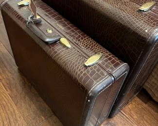 Vintage Samsonite Crocodile Alligator luggage 