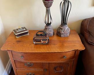 Antique oak washstand 