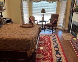 Lovely side chairs and marble top table 