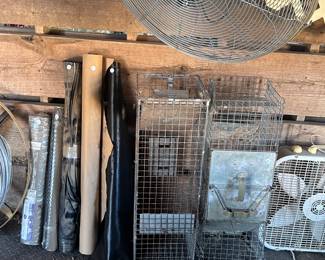 Animal traps and fans 