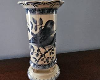 Blue and white decorative vase