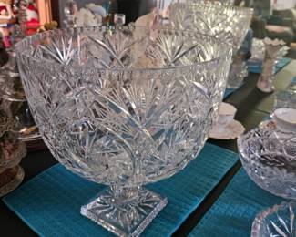 Cut glass centerpiece bowl