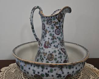 Pitcher and basin by Thomas Tills and Son