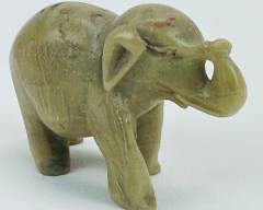 Asian Carved Soapstone Elephant