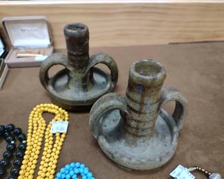 Tennessee pottery candle holders