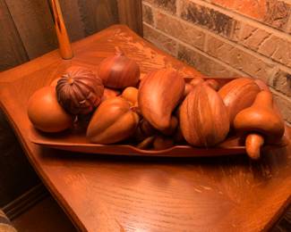 Wooden fruit MCM decor