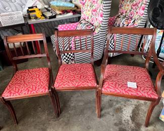 Arm Chair $150 and two dining chairs $100 Each 