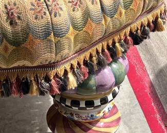 Large Mackenzie Childs Ottoman - $750