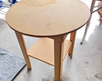 Particle Board Round Table - $30