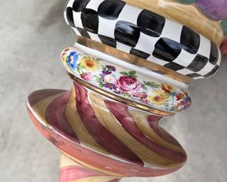 Large Mackenzie Childs Ottoman - $750