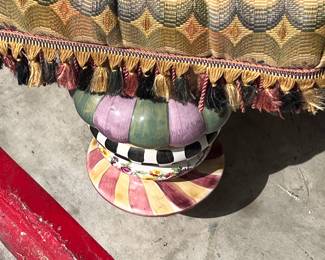 Large Mackenzie Childs Ottoman - $750