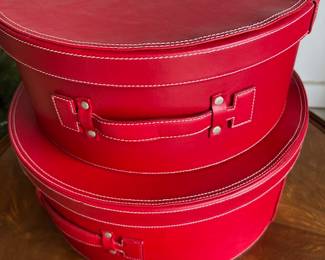 Faux Leather Nesting Containers - Glue is coming up in certain spots around the seems. Otherwise in great condition. $20