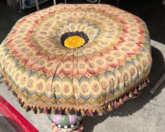 Large Mackenzie Childs Ottoman - $750