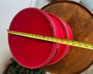 Faux Leather Nesting Containers - Glue is coming up in certain spots around the seems. Otherwise in great condition. $20