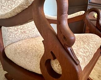 Antique Gooseneck Rocking Chair, 24" w x 40" h x 27" d, $125