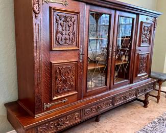 German DK Curio Storage Cabinet, 82 1/4" w x 60" h x 17 3/4" d, $595