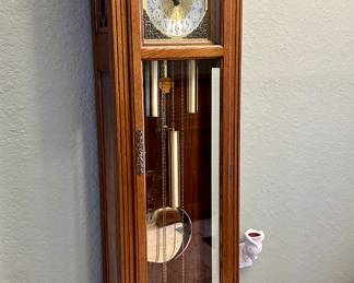 King Arthur Clock Company Grandfather Clock, 18" w x 77" h x 10 1/4" d, $250