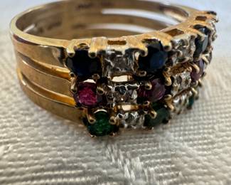 10K Gold Jeweled Ring