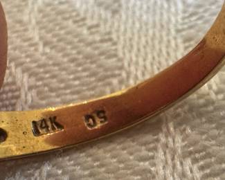 14K Gold Ruby & Diamond Cluster Ring