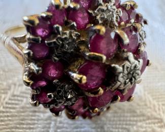 10K Gold with Ruby Cocktail Ring
