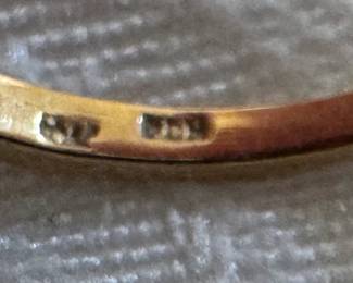 14K Gold with Blue Sapphire Ring