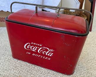 1950s Coca Cola Cooler - Progress Refrigerator Co - Drink Coca-Cola in Bottles
