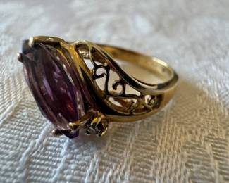 10K Gold & Tormaline Ring