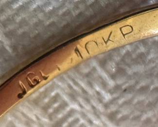 10K Gold with Sapphire Cluster Ring