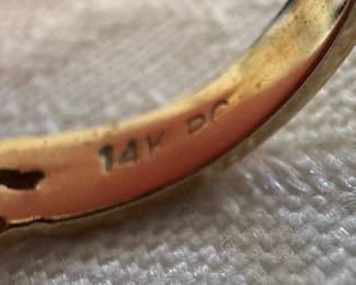 14K Gold with Jewel Cluster Ring