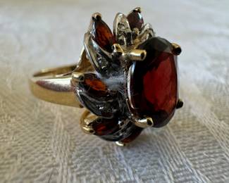 14K Gold & Garnet Ring
