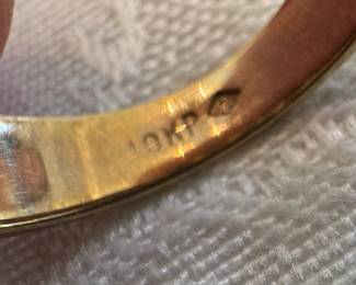 10K Gold & Blue Sapphire Ring