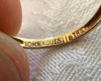 10K Gold with Red Garnet Ring