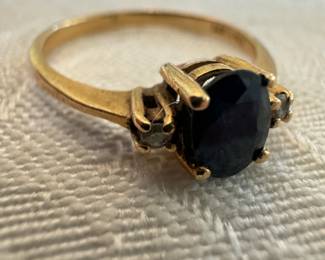 14K Gold & Sapphire Ring