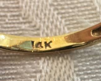 14K Gold & Blue Topaz Ring