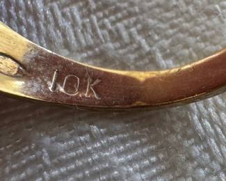 10K Gold & Marquise Ruby Red Jeweled Ring