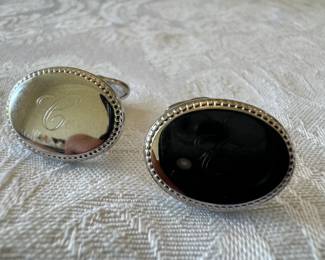 Sterling Silver "C" Cufflinks
