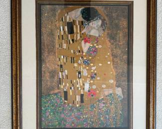 Framed "The Kiss" Print by Gustav Klimt