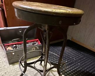 Awesome vintage work stool.