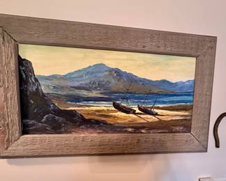 Lake mountain landscape.