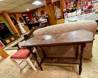 Antique console table project piece.