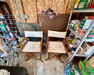 Pair of director's chairs.