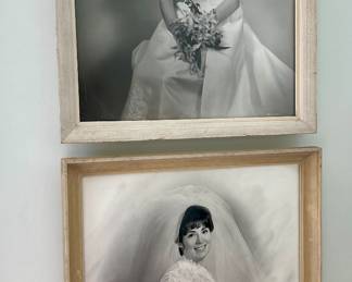 Black and white professional bridal photos.