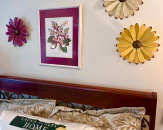 Pressed flower arrangement framed artwork.