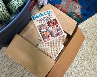 Vintage rug making kit, and Sue's toes....