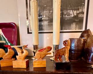 Cute carved animal collectibles.