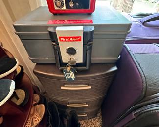 First Alert fireproof case with key.